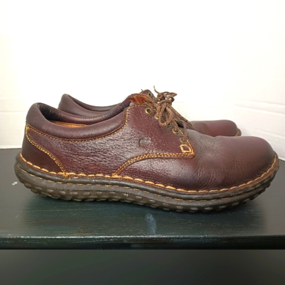 Born Leather Oxford Shoes Brown Womens 9.5 Lace Up Comfort Rustic Academia